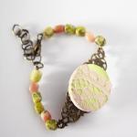 acid green and pink bracele..