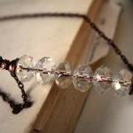 crystal necklace clear rond..