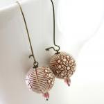 brown flowers earrings - we..