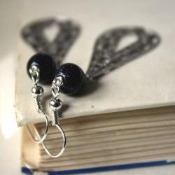 blue sunsitara earrings - sun sitara and filigree - stone and metal - blue night stars universe